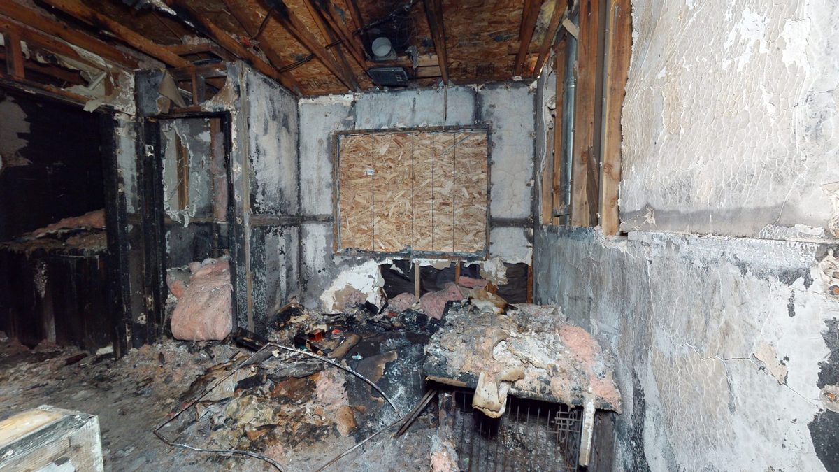 Fire damage before restoration Sevco Restoration Phoenix AZ